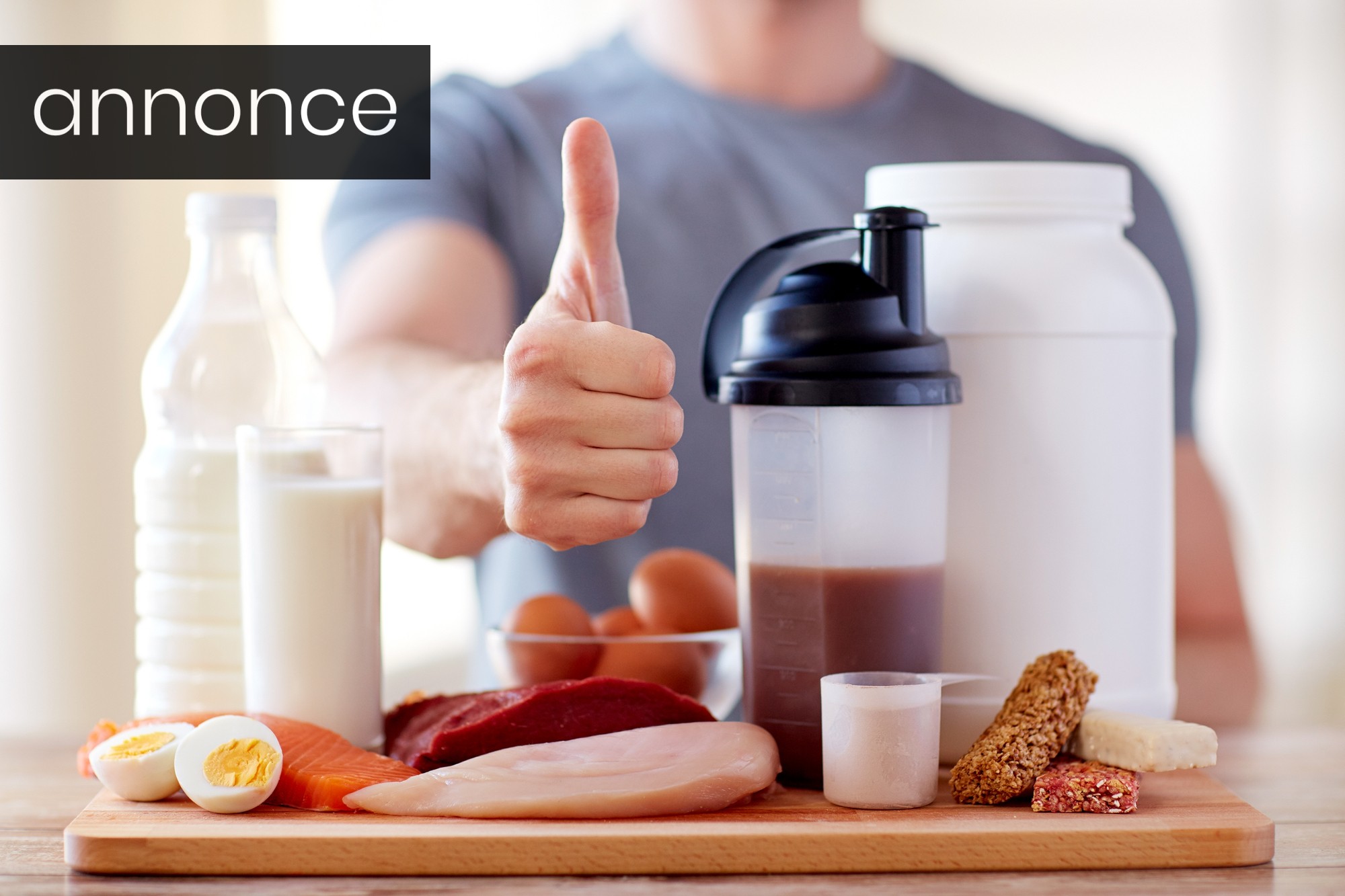 Proteinpulver og mad
